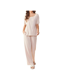 Conjunto de Lounge para Mujeres Cnlinkco Caqui 2 Piezas