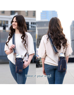 Bolsa de Agua Cruzada Solly and Rue | Lona Algodón Aislada 2