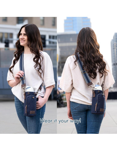 Bolsa de Agua Cruzada Solly and Rue | Lona Algodón Aislada