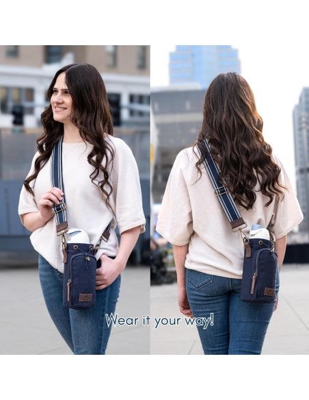 Bolsa de Agua Cruzada Solly and Rue | Lona Algodón Aislada