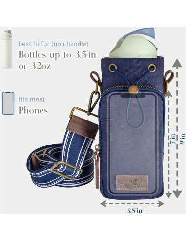 Bolsa de Agua Cruzada Solly and Rue | Lona Algodón Aislada