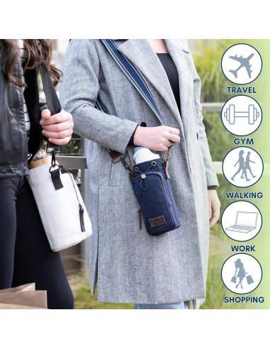 Bolsa de Agua Cruzada Solly and Rue | Lona Algodón Aislada