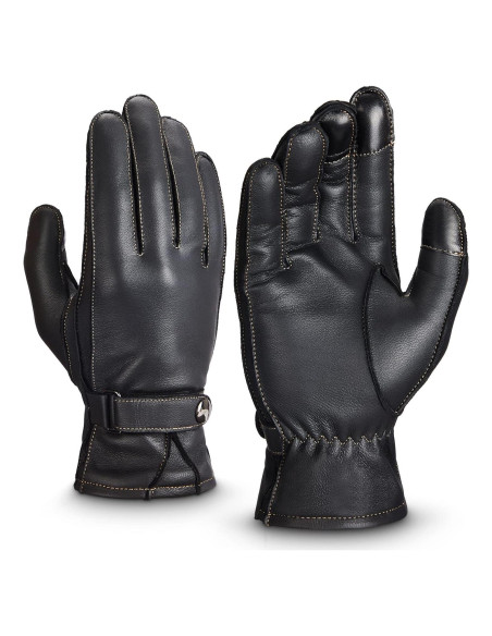 Guantes de Cuero KEMIMOTO Invierno Táctiles para Hombres y Mujeres
