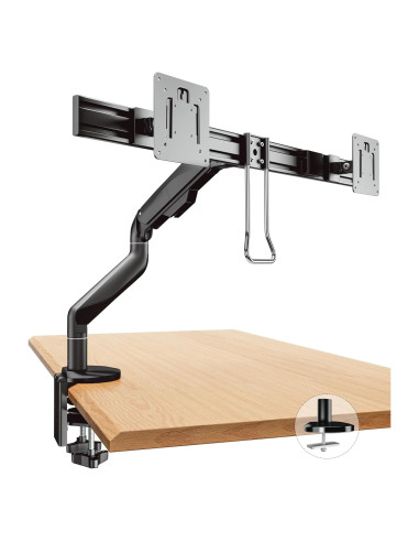 Soporte Doble para Monitor Ergounion 34" Ajustable Negro