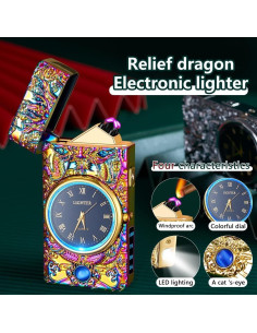 Encendedor GADATOP Dragón USB Eléctrico a Prueba de Viento 2