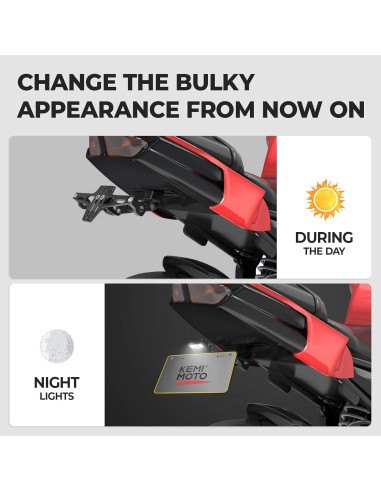 Soporte de Placa KEMIMOTO Aspire Ajuste Universal Negro