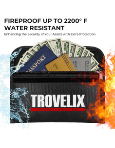 Caja de libro segura KOFAIR con cerradura y bolsa a prueba de fuego 2