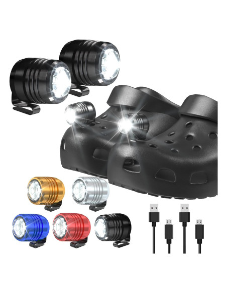 Faros Recargables AUKSKY para Zapatos Clog, Luz Ajustable