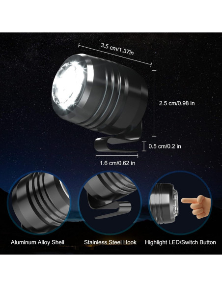 Faros Recargables AUKSKY para Zapatos Clog, Luz Ajustable