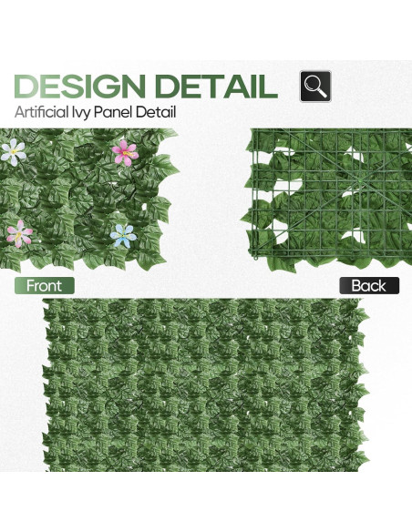 LIANTRAL Panel de Hiedra Artificial 2.71m 24 Piezas
