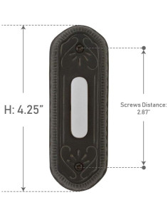 Timbre de Puerta Craftmade PB3034-WB Iluminado Negro 2