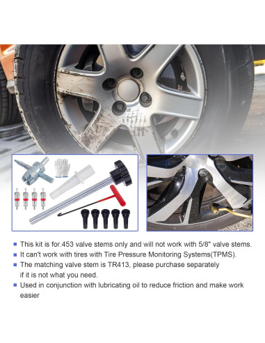 Kit de Herramientas Richcat para Válvula de Neumático 5 TR413