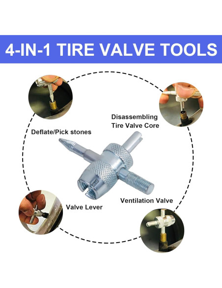 Kit de Herramientas Richcat para Válvula de Neumático 5 TR413