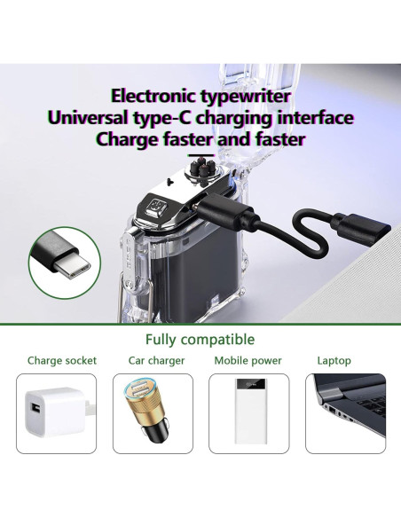 Encendedor Eléctrico RSBYE a Prueba de Viento Recargable USB