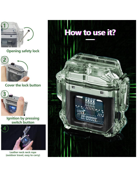 Encendedor Eléctrico RSBYE a Prueba de Viento Recargable USB