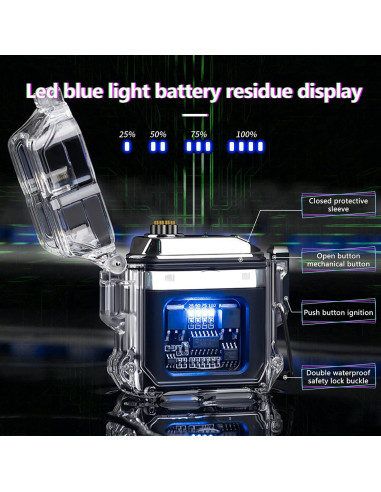 Encendedor Eléctrico RSBYE a Prueba de Viento Recargable USB