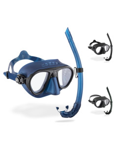 Cressi Máscara y Snorkel Calibro Corsica Antivaho Azul