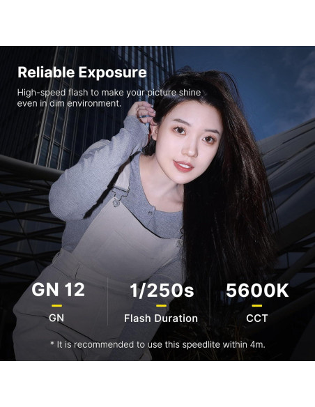 Flash Ulanzi LM20 Speedlite GN12 CCT 5600K para cámaras