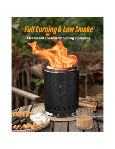Hoguera de Mesa YEFU 1.31 kg, Estufa de Camping Negra 2