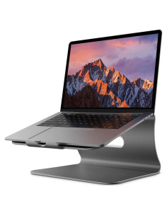 Soporte para Laptop de Aluminio Bestand Gris 24x22.5cm
