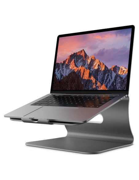 Soporte para Laptop de Aluminio Bestand Gris 24x22.5cm