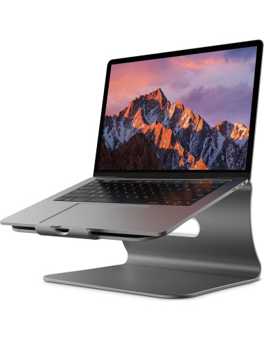 Soporte para Laptop de Aluminio Bestand Gris 24x22.5cm