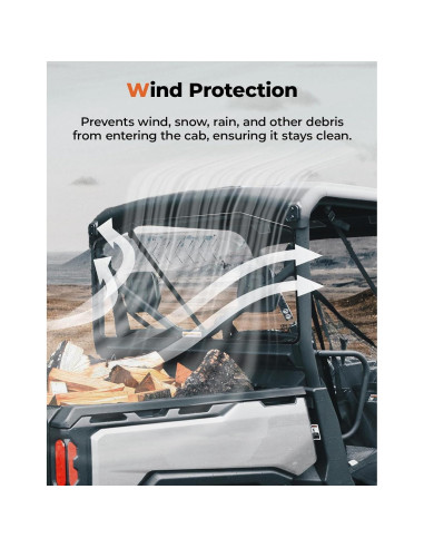 Parabrisas Trasero KEMIMOTO para Can Am Defender 2024