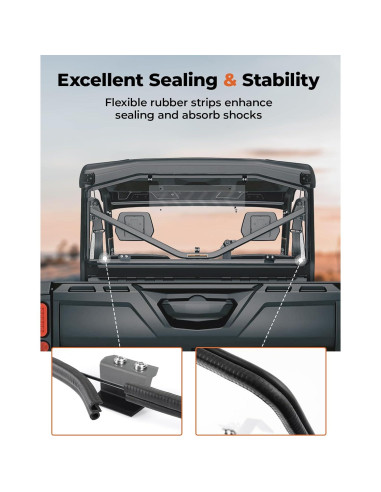 Parabrisas Trasero KEMIMOTO para Can Am Defender 2024