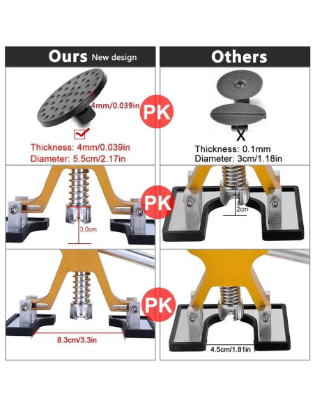 Kit de Herramientas para Reparación de Abolladuras Gliston 45 Piezas