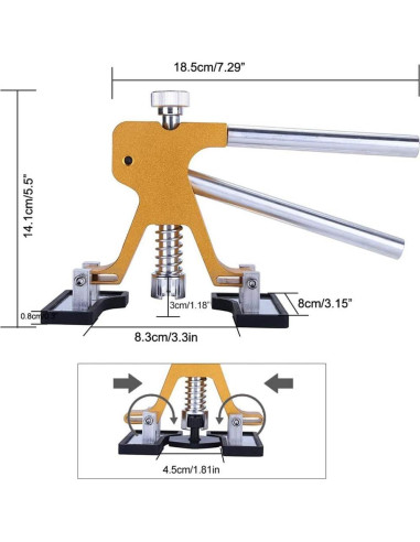 Kit de Herramientas para Reparación de Abolladuras Gliston 45 Piezas