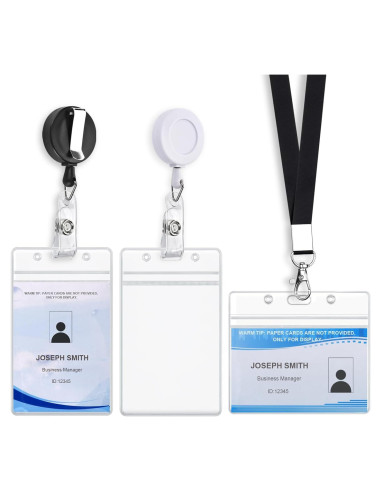 Mcyye 3 Sujetadores de Identificación Retráctiles con Clip