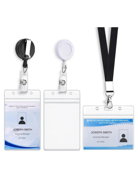 Mcyye 3 Sujetadores de Identificación Retráctiles con Clip