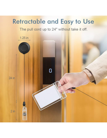 Mcyye 3 Sujetadores de Identificación Retráctiles con Clip