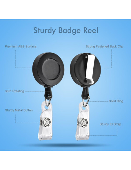 Mcyye 3 Sujetadores de Identificación Retráctiles con Clip