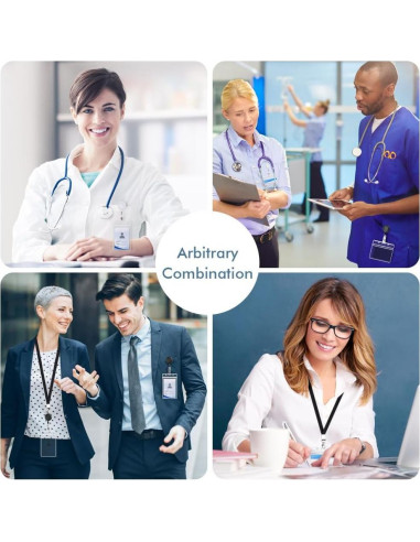 Mcyye 3 Sujetadores de Identificación Retráctiles con Clip