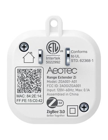 Extensor de Rango Zigbee Aeotec - Mejora Alcance 100m