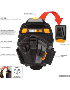 Funda de Taladro ToughBuilt TB-CT-20-L con 13 Bolsillos 2