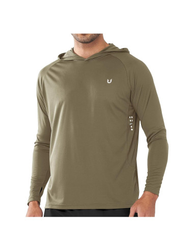 Sudadera con Capucha NORTHYARD UPF 50+ Verde Caqui XL