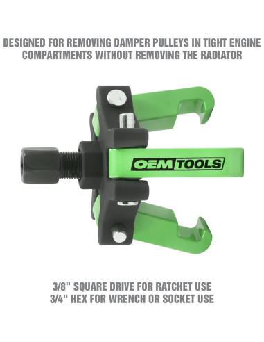 Kit Extractor Amortiguador Armónico OEMTOOLS 25090 6 Piezas