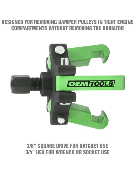 Kit Extractor Amortiguador Armónico OEMTOOLS 25090 6 Piezas