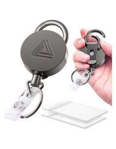 Combo 2 Sujetadores Insignias Retráctiles Azrra Negro Mate