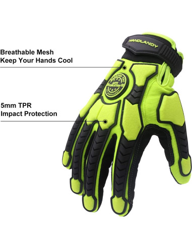 Guantes de Trabajo HLDD HANDLANDY Acolchados Antivibración