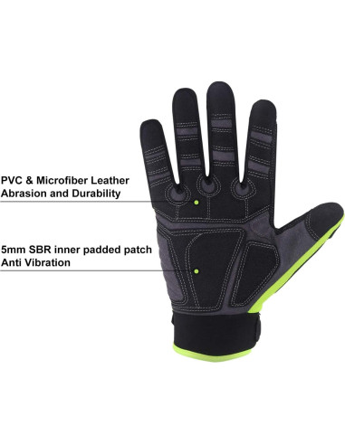 Guantes de Trabajo HLDD HANDLANDY Acolchados Antivibración