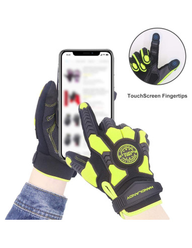 Guantes de Trabajo HLDD HANDLANDY Acolchados Antivibración