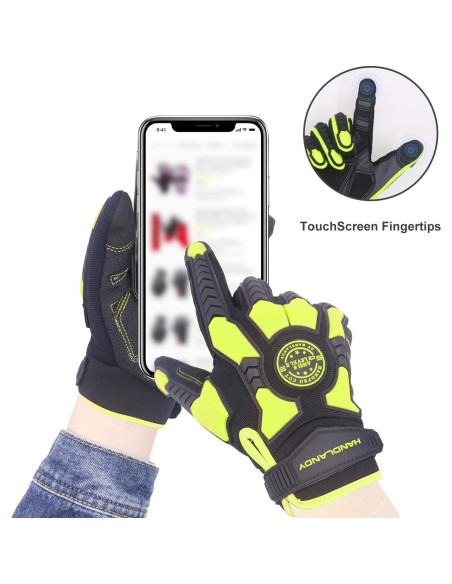 Guantes de Trabajo HLDD HANDLANDY Acolchados Antivibración