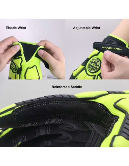 Guantes de Trabajo HLDD HANDLANDY Acolchados Antivibración