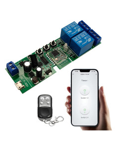 Interruptor Inteligente ZigBee 2 Canales Jane Eyre con Control Remoto