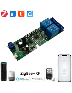 Interruptor Inteligente ZigBee 2 Canales Jane Eyre con Control Remoto 2