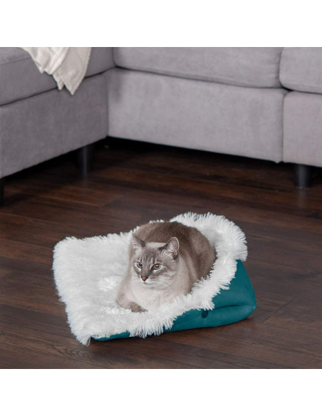 Cama Autocalentadora Furhaven para Gatos Pequeña 4 en 1