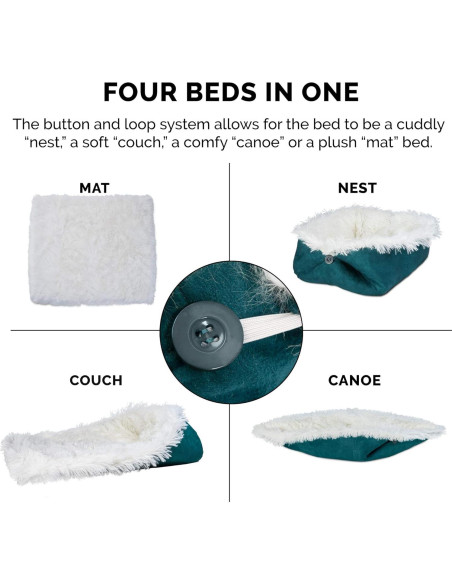 Cama Autocalentadora Furhaven para Gatos Pequeña 4 en 1